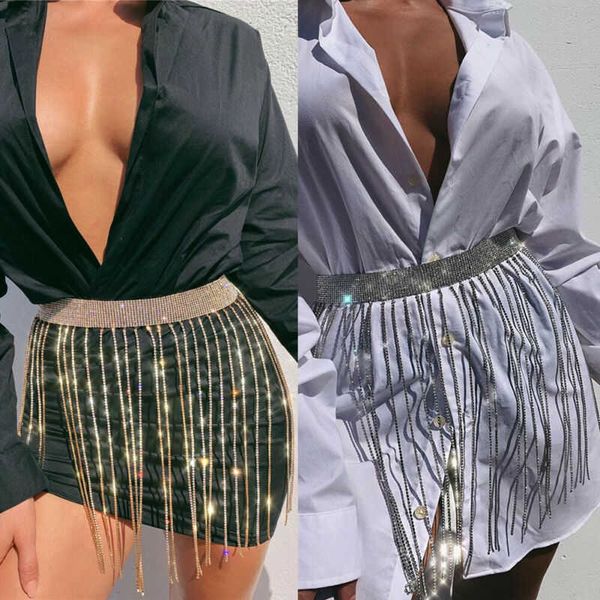 

other fashion accessories diamond tassels belt hip scarf skirts wrap rhinestone tassel dancing belly dance waistband boho crystal chain frin, Silver