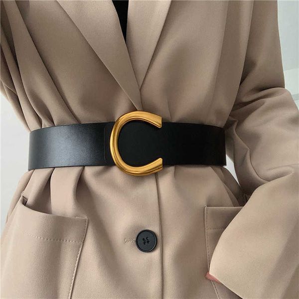 

other fashion accessories punk vintage big buckle belts for women new design black waistbands dress lady fashion brown wide pu leather waist, Silver