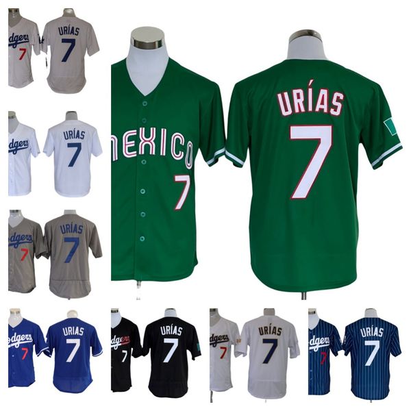 

s-3xl 7 julio urias los dodg men baseball jerseys, Blue;black