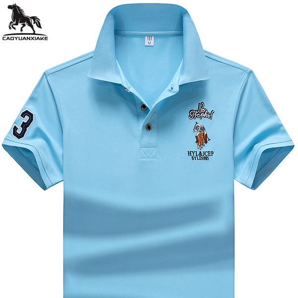 

men's polos shirt mens summer mens short sleeve synthetic fiber embroidered business casual m-4xl 1733 230428, White;black
