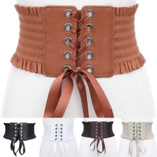

other fashion accessories women fashion stretch belt tassels elastic buckle wide dress corset waistband women's high waist belt wide be, Silver