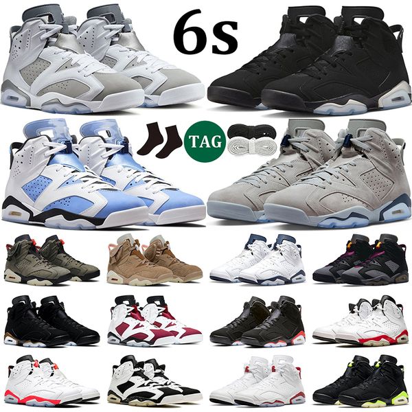 

jumpman 6 retro basketball shoes unc men 6s bordeaux carmine cool grey georgetown red oreo mens trainer