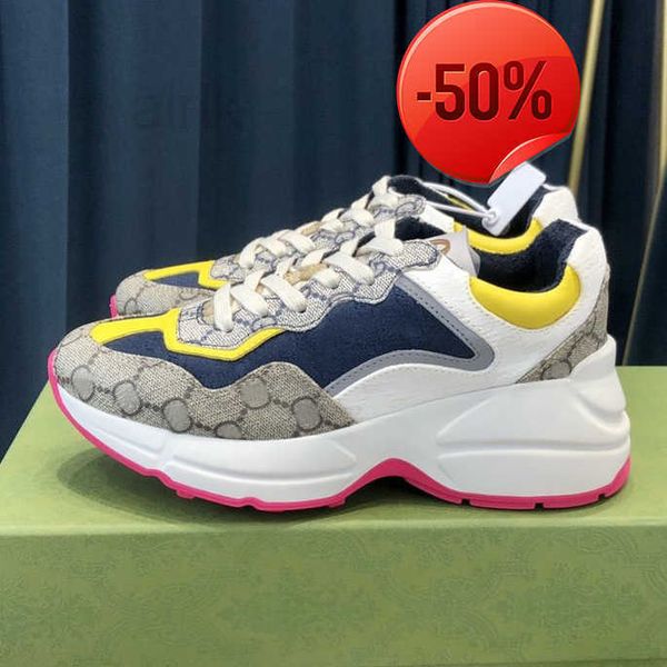 

designer rhyton shoes multicolor sneakers men women trainers vintage chaussures platform sneaker strawberry mouse mouth shoe1