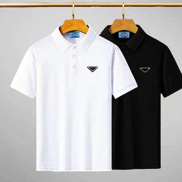 

23ss fashion men's t-shirts mens polo short sleeve breathable tees letter pattern print men women summer t shirts plus size men's, White;black