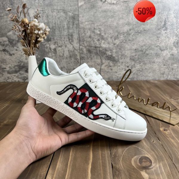 

ace embroidered sneaker designer platform white casual shoes women men bee snake sneakers leather tiger chaussures interlocking fashion shoe