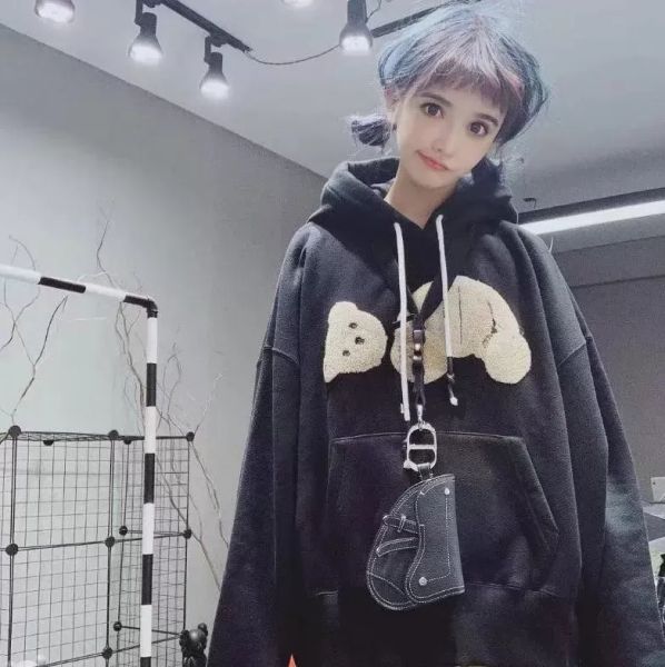 

23ss designer hoody palm angels hoodie jumper letters hoodies long sleeve spring autumn brand graffiti spray printing alphabet draw rope pal, Black