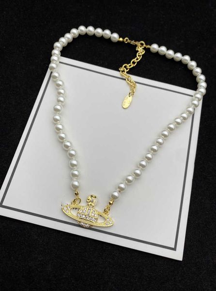 

pendant necklaces designer letter vivian chokers luxury women fashion jewelry metal pearl necklace cjeweler westwood hgh motion current 60es, Silver