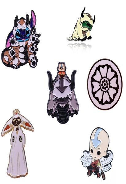 

avatar the last airbender appa momo brooch pins enamel metal badges lapel pin brooches jackets jeans fashion jewelry accessories4854099, Blue