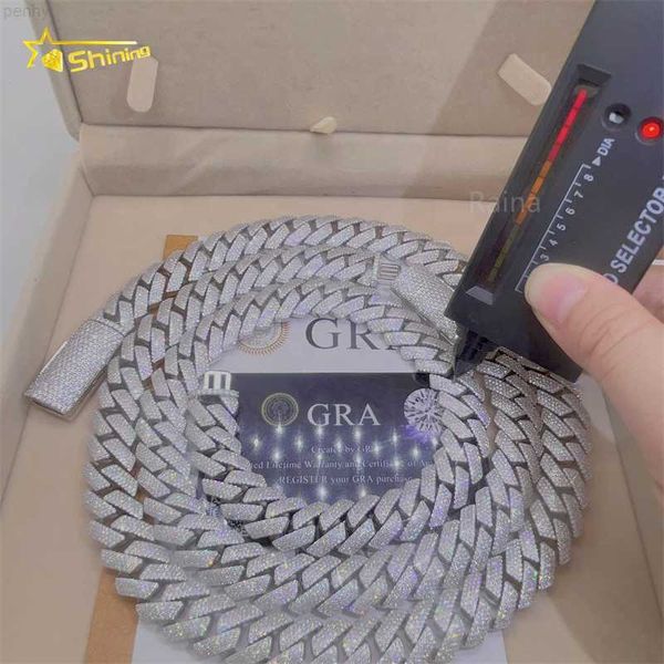 

pass diamond tester new silver chains design for men vvs moissanite miami cuban link chain