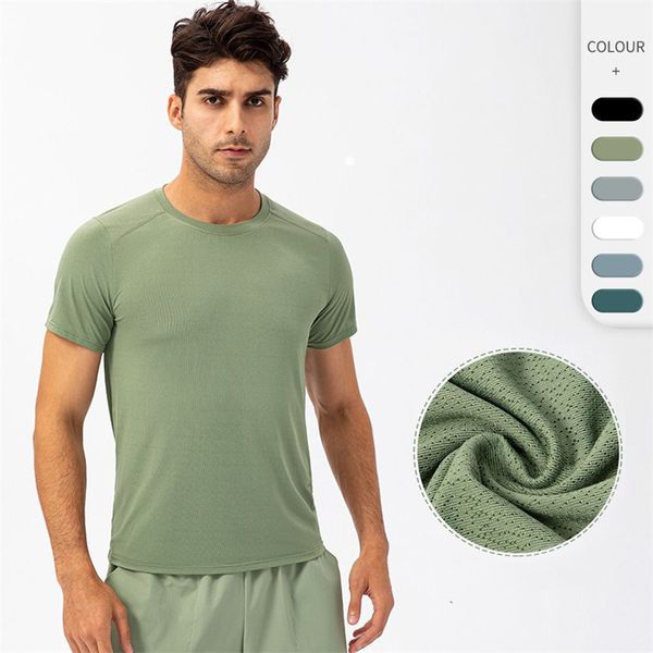 

ll original label loose running speed dry clothes crewneck t-shirt sweat absorbent breathable fitness sports casual short sleeve men