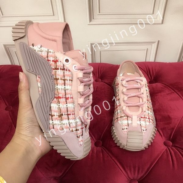 

designer mens causal shoes fashion woman leather lace up platform sole sneakers white men women, Black