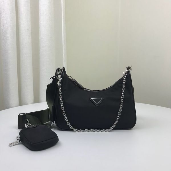 

luxury designer handbag nylon messenger bag classic three-piece suit ladies underarm shoulder wallet fashion retro star