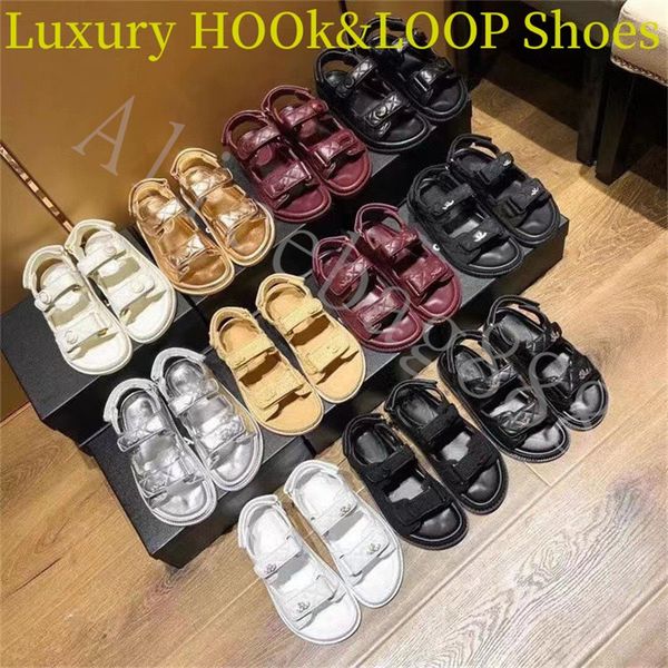 

5a quality leather sandals for women girl summer beach shoes designer sandles shoes platform flats low heel wedge diamond buckle sandal slip, Black