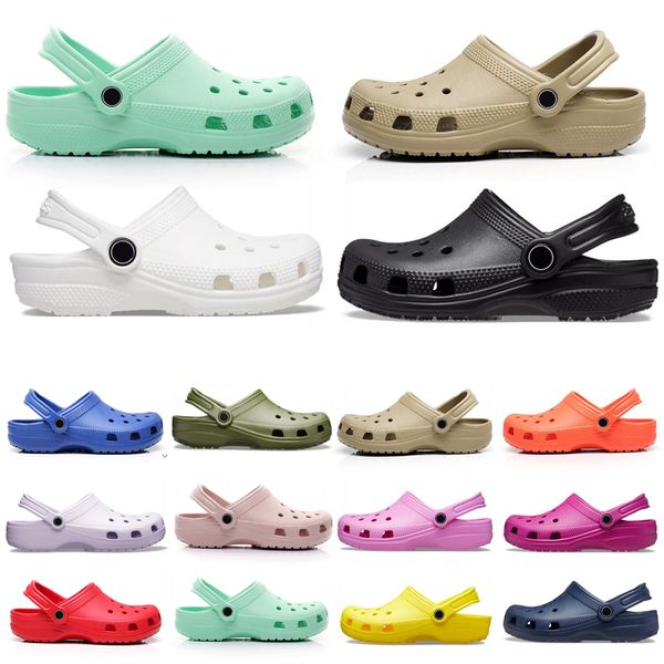 

women men croc sandals slippers slides buckle classic mens triple black white red pink waterproof beach shoes