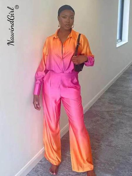 

pants women autumn long sleeve shirt 2 piece set stain panelled trouser single breasted straight pants suit ladies casual outfits, White