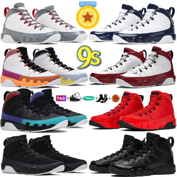 

mens 9s basketball shoes jumpman 9 sports sneakers bred patent dream it fire chile red change the world pearl blue oregon men trainers outdo