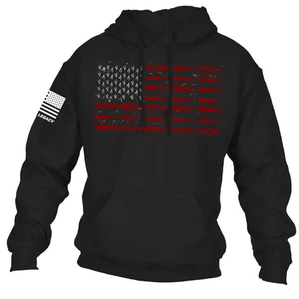

2023 new ammo flag true colors - hoodie, Black;brown