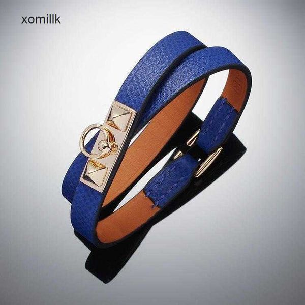 

hermm gift bracelets fashion small rivet ring double titanium steel jlcm, Black