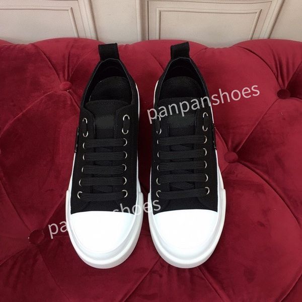

new casual shoes women designer travel leather lace-up sneaker fashion lady flat running trainers letters woman shoe platform men gym sneake, Black