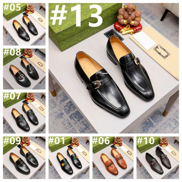 

brand men dress shoes moccasin glitter luxury men formal shoe italian leather luxury men's shoes fashion groom wedding oxford shoes, Black