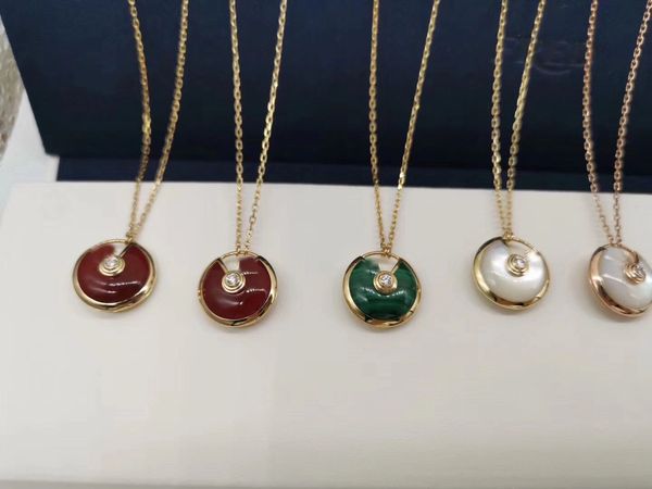 

designer women's necklace amulet pendant lucky girl classic choker steel jewelry gift, Silver