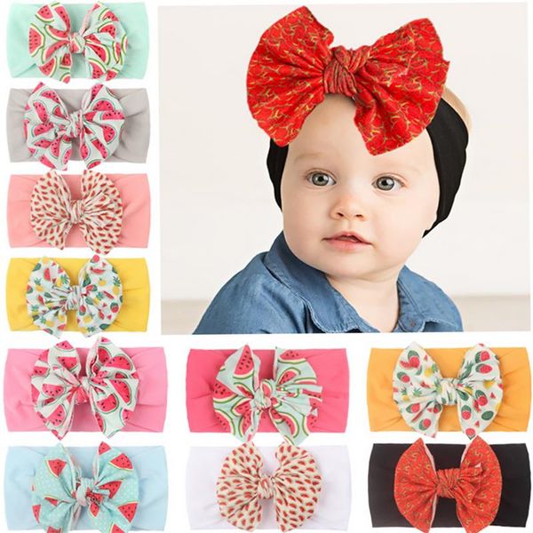 

baby soft headband elastic knot turban nylon headbands girls head wrap newborn bow hairband toddler hair accessories, Slivery;white