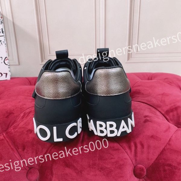 

new excellent designer sneakers mens designers shoes fashion luxury model white womens casual shoes trainers, Black