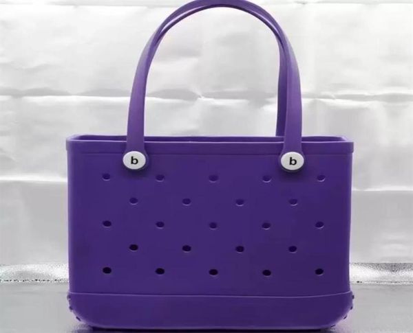 

waterproof woman eva bogg bag tote large shopping basket bags storage washable beach silicone bog bag purse eco jelly candy lady h5772395