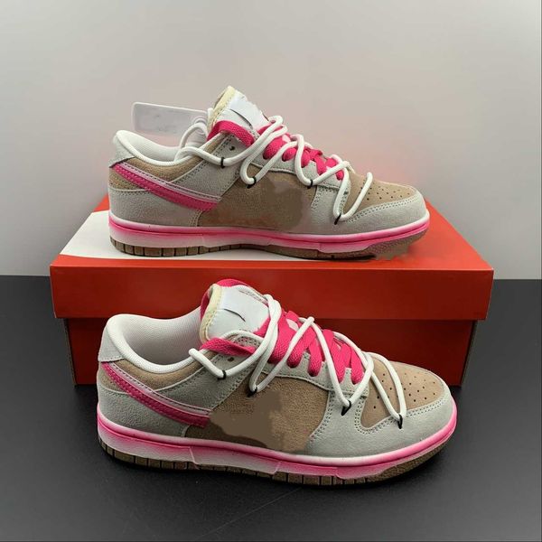 

dunks low basketball designer shoes 85 pink white gradient double hook sports sneakers with original box