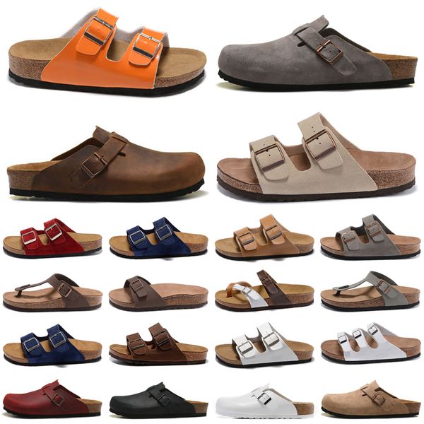 

arizona microfiber birko-flor slides patent black boston soft mules footbed clogs indoor pantoufle flip flop men women shoes