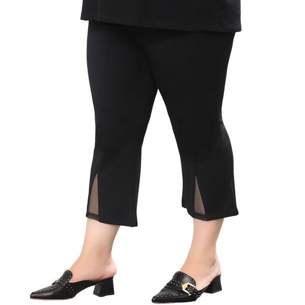 

pants plus size bottoms women clothing pants cropped trousers oversized 5xl 7xl streetwear pantalones de mujer short casuais ship, Black