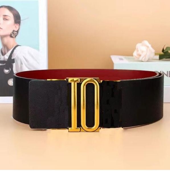 

luxury designer belt womens belt fashion belts woman 7cm wide black leather metal buckle beautiful 7colo optiona 90-125cm fgrefges, Black;brown
