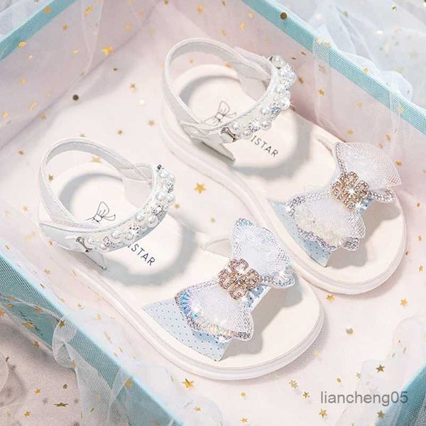 

sandals girl flat shoes summer fashion children princess shoes rhinestone bow open toe fashion sandals toddler girl shoes, Black;red