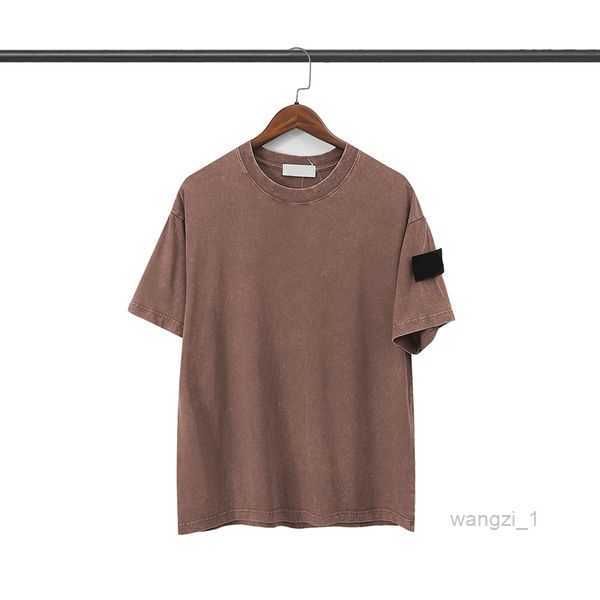 

brand stone tshirts washed old cotton small round neck 2 q157 q157, White;black