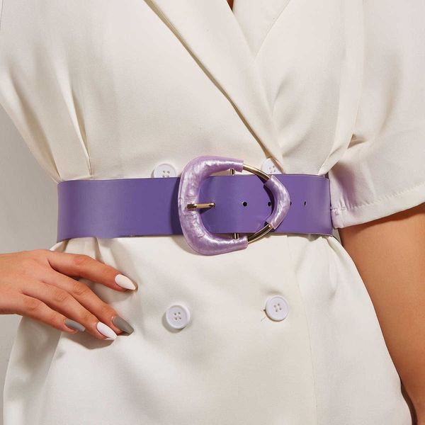 

other fashion accessories women's purple belt fashion half buckle decorative green vintage j230502, Silver