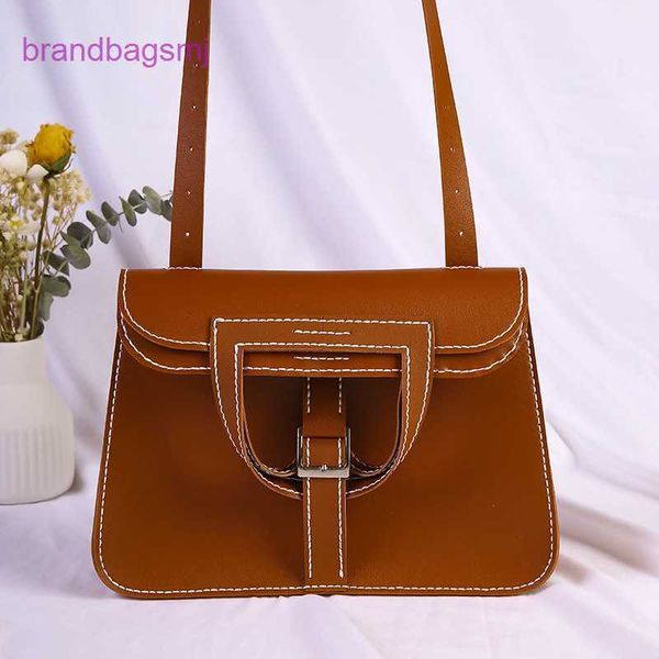 

original designer handbags hermm handmade diy homemade material fashion large capacity horseshoe single shoulder diagonal cross high sense h