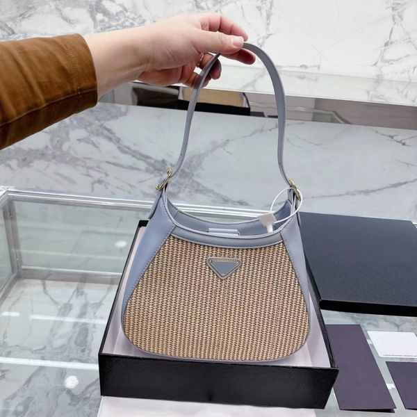 

fashion designer bag perfect fashion temperament straw braided underarm bag refreshing literary commuter ladies bag beach bag
