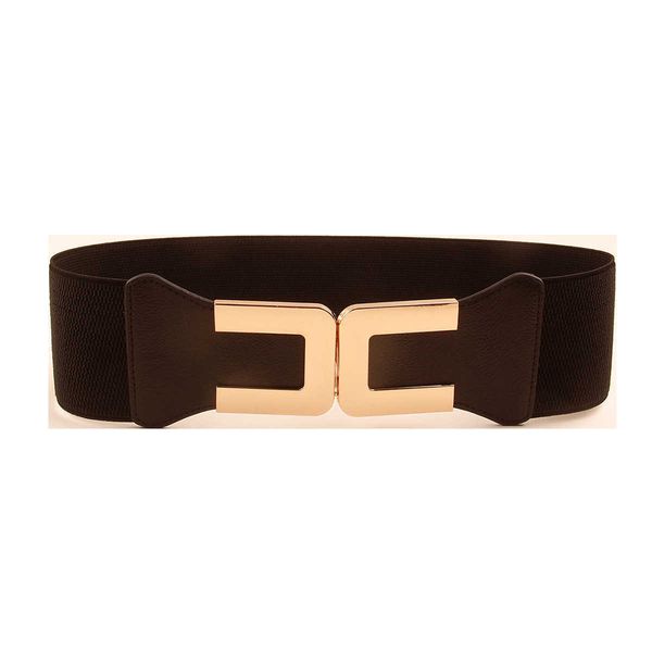 

other fashion accessories female casual fashion golden jeans suit leather luxury r waist wide elasticity buckle belts for woman j230502, Silver