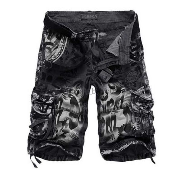 

men's shorts men summer camouflage military cargo shorts bermuda masculina jeans male fashion casual baggy denim shorts 29-42 t230502, White;black