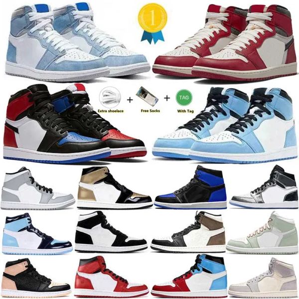

bicycle shoes jumpman 1 basketball shoes mens women 1s university blue unc trainers sneakers hyper royal trophy room chicago red high