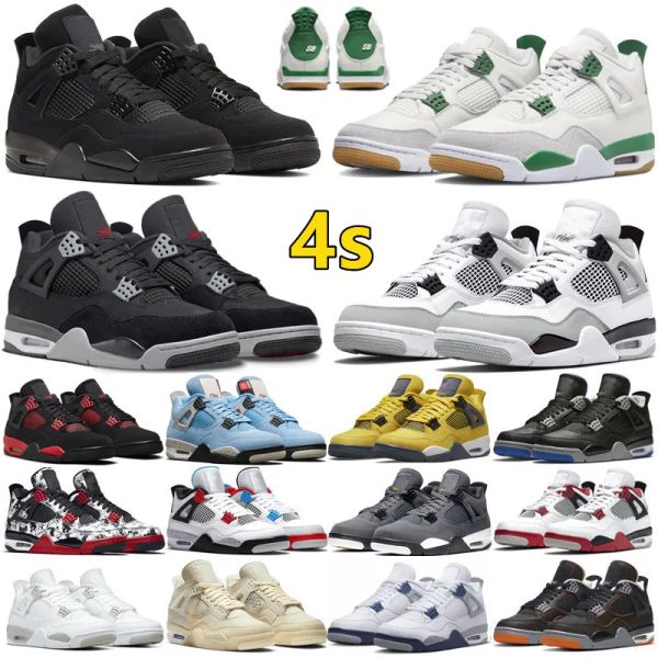 

bicycle shoes jumpman 4 4s mens basketball shoes pine green military black cat sail university blue seafoam red thunder midnight navy