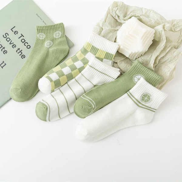 

socks summer women's girls' spring/summer new short cotton cartoon boat invisible one pack of ten pairs, Black;white