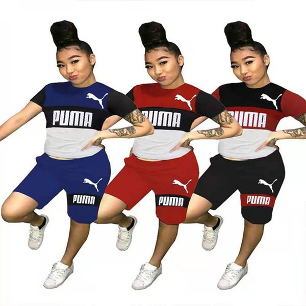 

2023 brand designer women tracksuits letter short sleeve 2 piece set t-shirts shorts summer crew neck jogging suit fashion outfits pullover, Gray