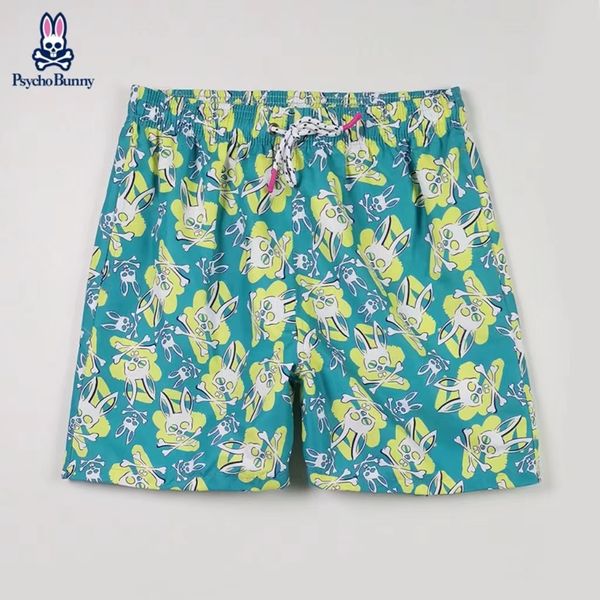 

psycho bunny designer mens shorts beach pants skull rabbit flower european and american surfing quick drying home asian size -3xl ggo9, White;black