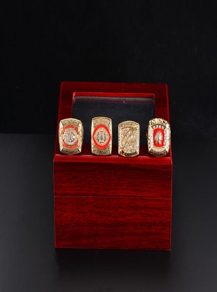

4pcs 1972 1982 1987 1991 washington football championship ring set fans ring set us size 112163152, Golden;silver