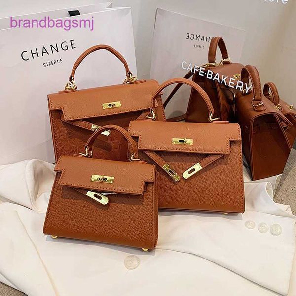 

original designer handbags hermm advanced small bag for women 2023 new style square fashionable palm pattern handheld one shoulder kelys