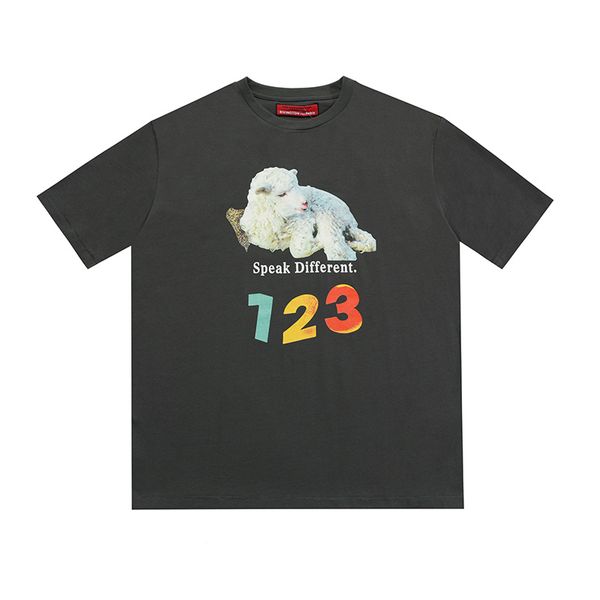 

men's t shirts rrr123 letter vintage high street loose casual short sleeve hip hop tshirt, White;black
