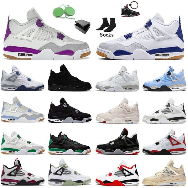 

jumpman 4 4s black cat basketball shoes pine green military black canvasviolet ore light university blue red thunder midnight navy white ore