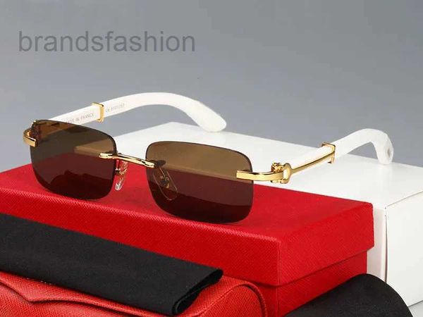 

designer sunglasses man carti glasses women fashion frameless rectangle coating buffalo horn sunglass uv400 evidence eyeglass wooden mens ey, White;black