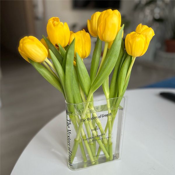 

vases acrylic book vase transparent nordic style flower plants vase home decoration aesthetic room decor hydroponic deskornament 230428
